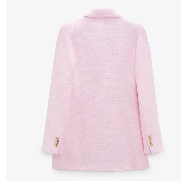 Zara Jackets & Coats Zara Pink Buttoned Blazer Poshmark